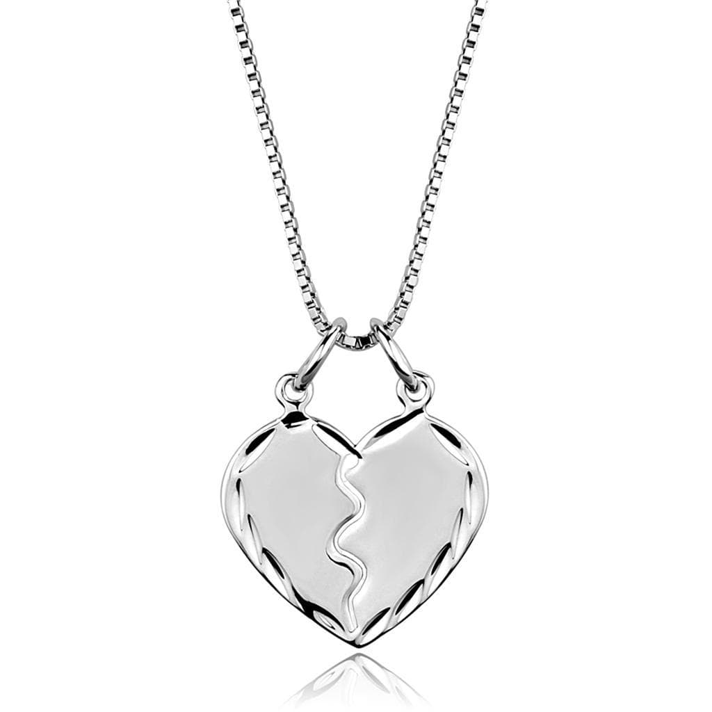 Brass Polished Broken Heart Puzzle Pendant