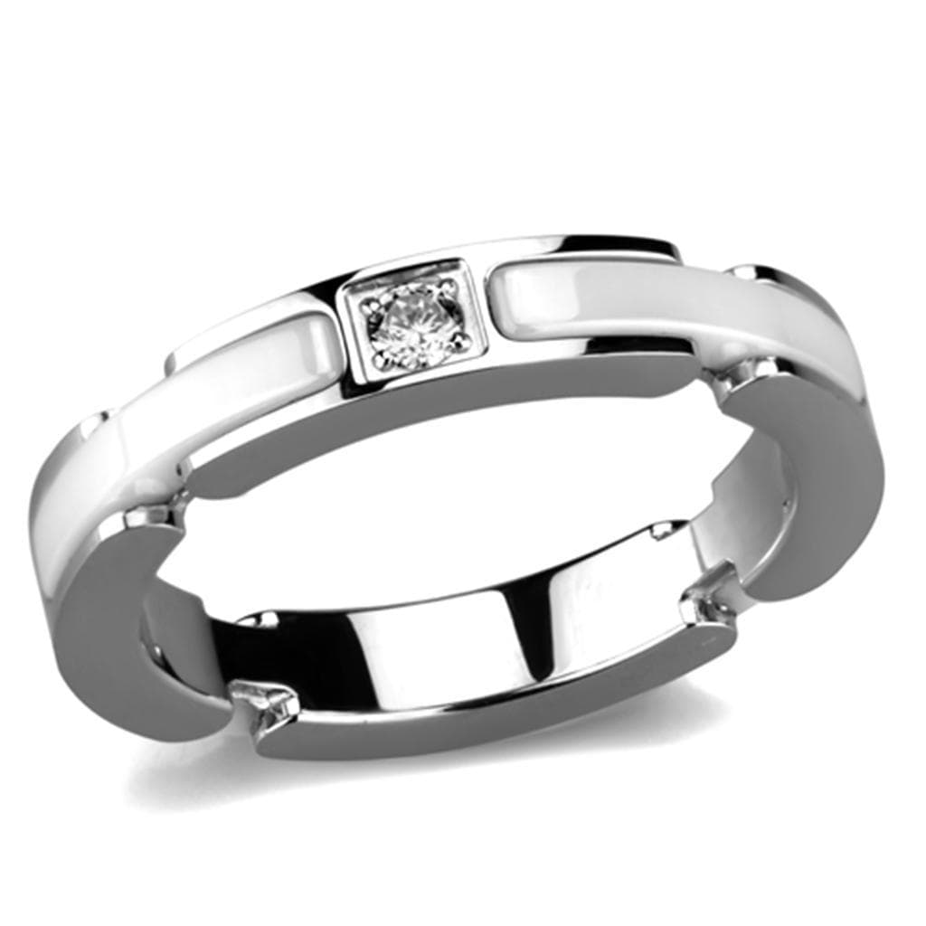 Stainless Steel Polished Link Band Ring