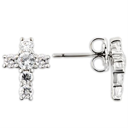 Stainless Steel CZ Earrings