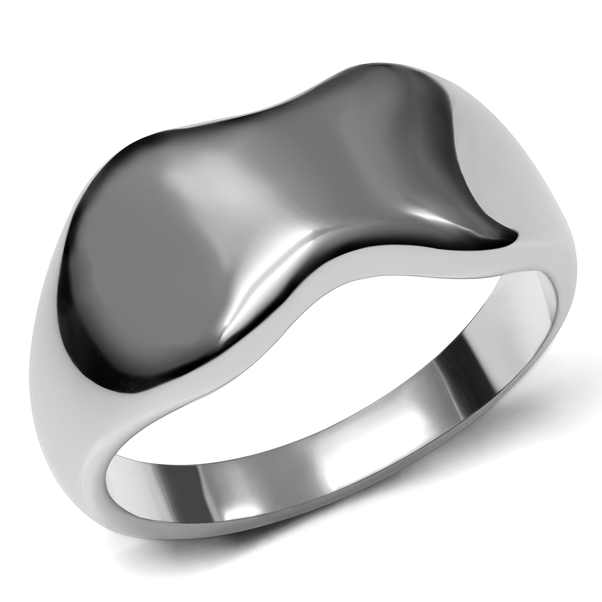 Stainless Steel Organic Curve Ring
