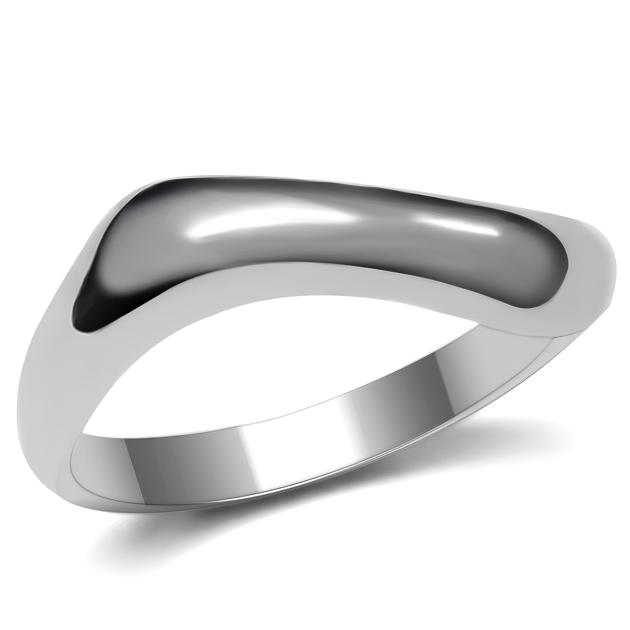 Stainless Steel Fluid Wave Ring