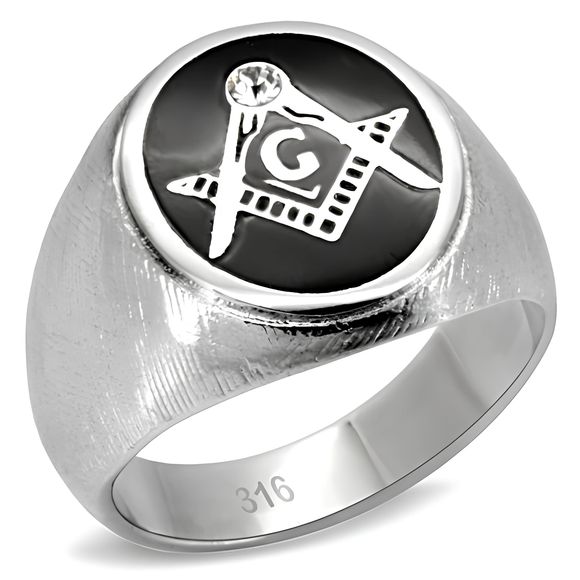 Stainless Steel Masonic Round Ring