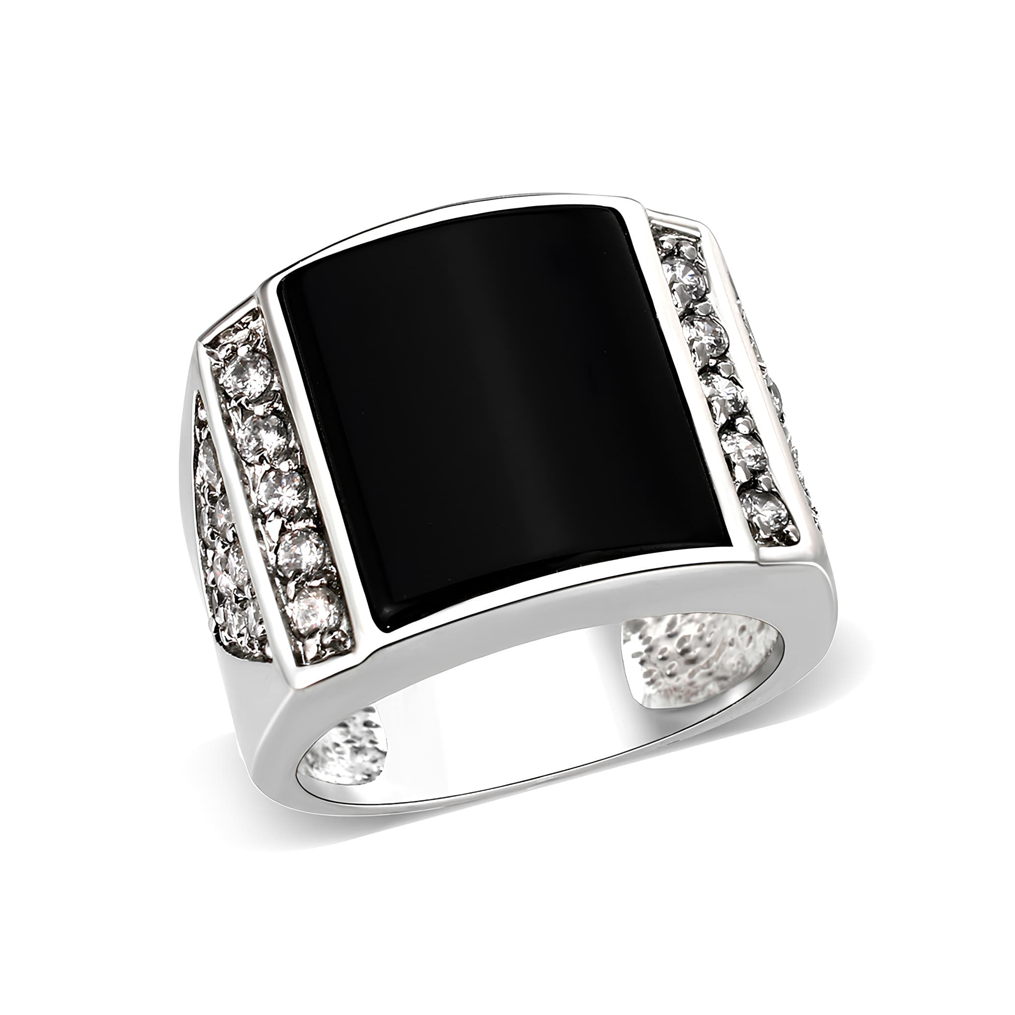 Brass Plain Band Ring Black