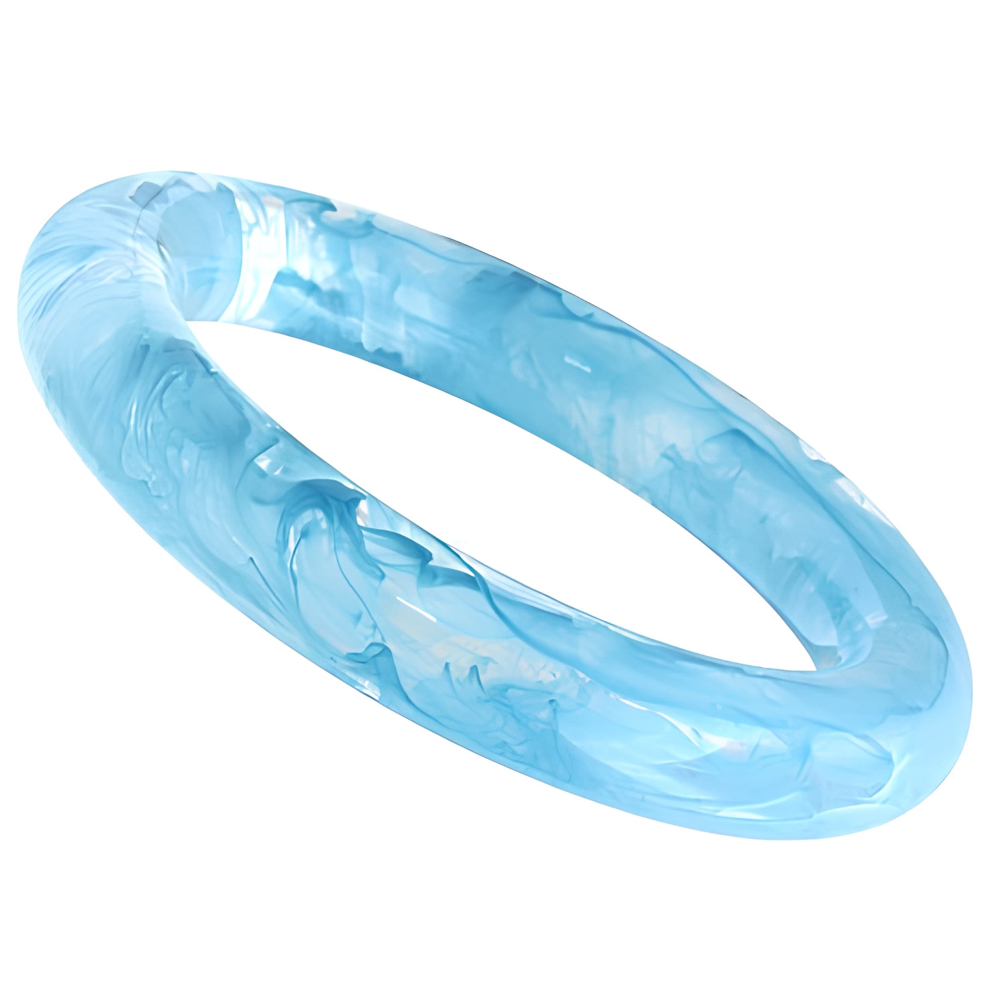 Resin Blue Enamel Bangle