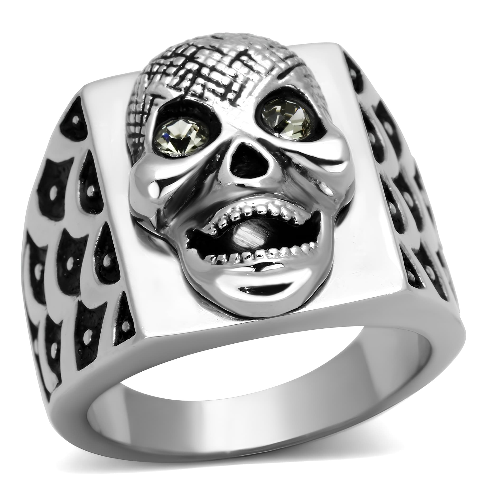 Stainless Steel Leopard Skull Ring
