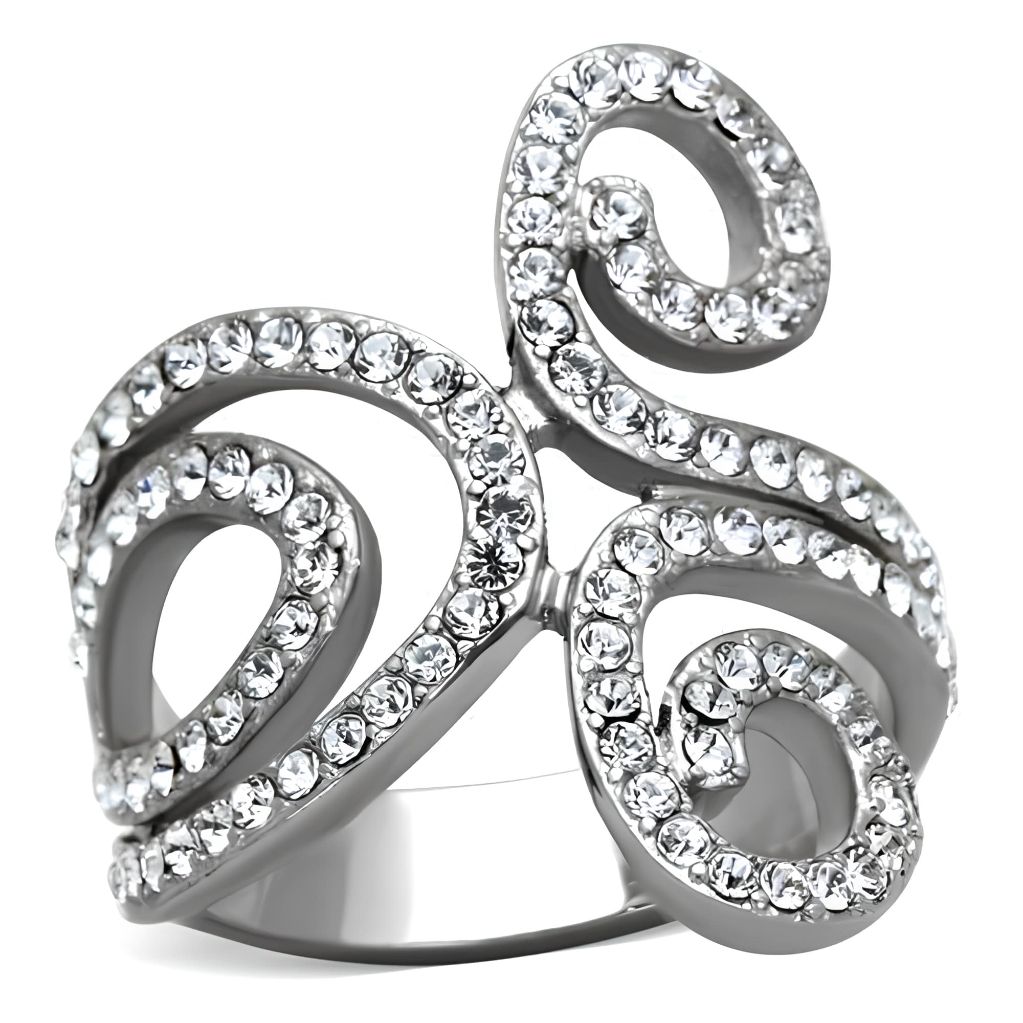 Stainless Steel Vine Scroll Ring