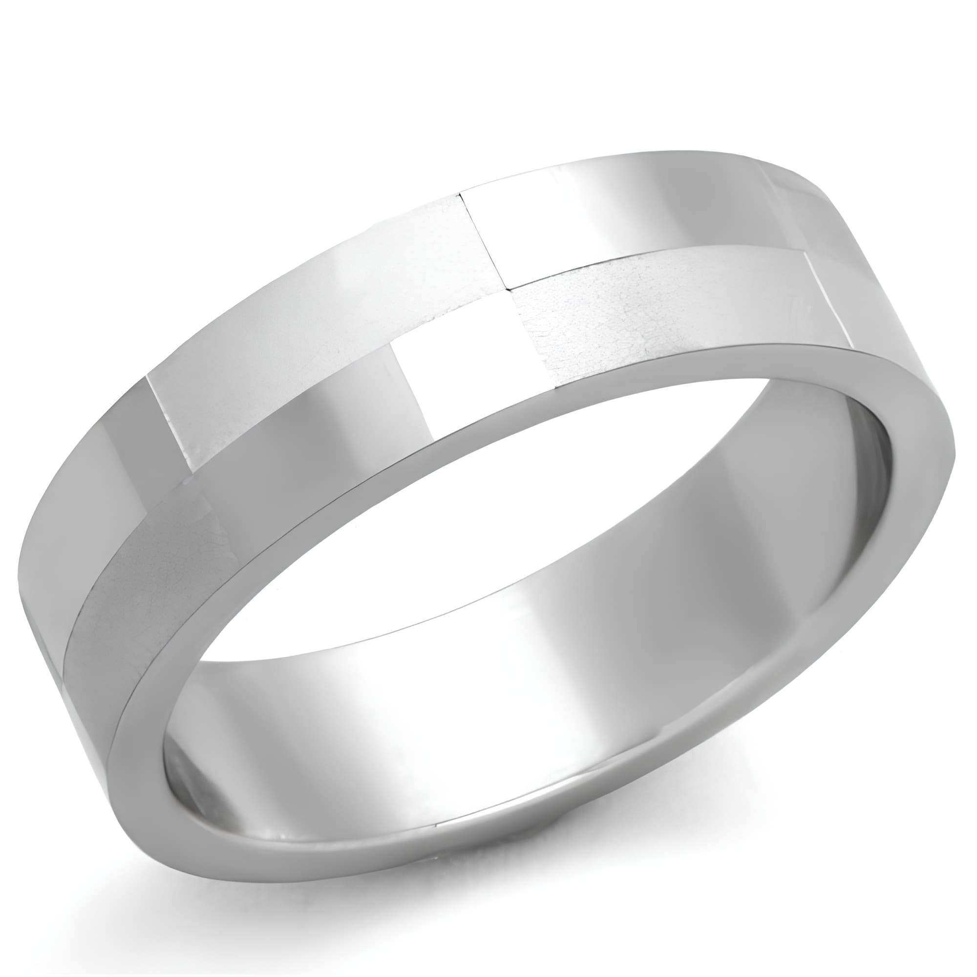 Stainless Steel Plain Comfort Fit Band Ring