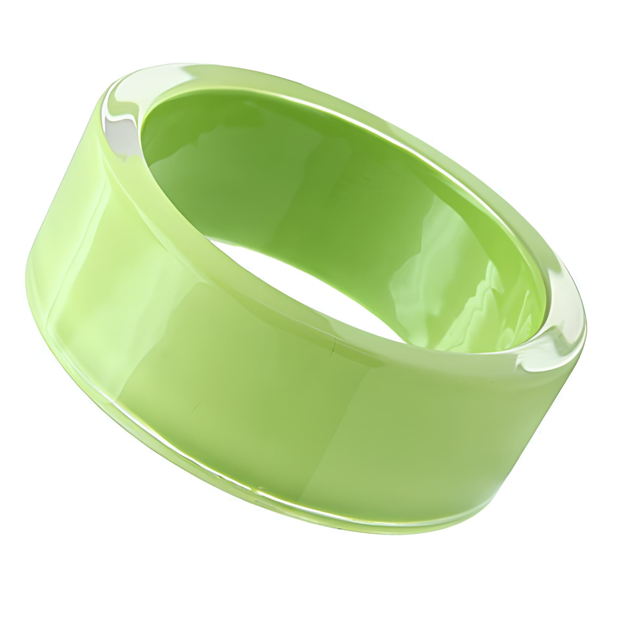 Resin Lime Enamel Bangle