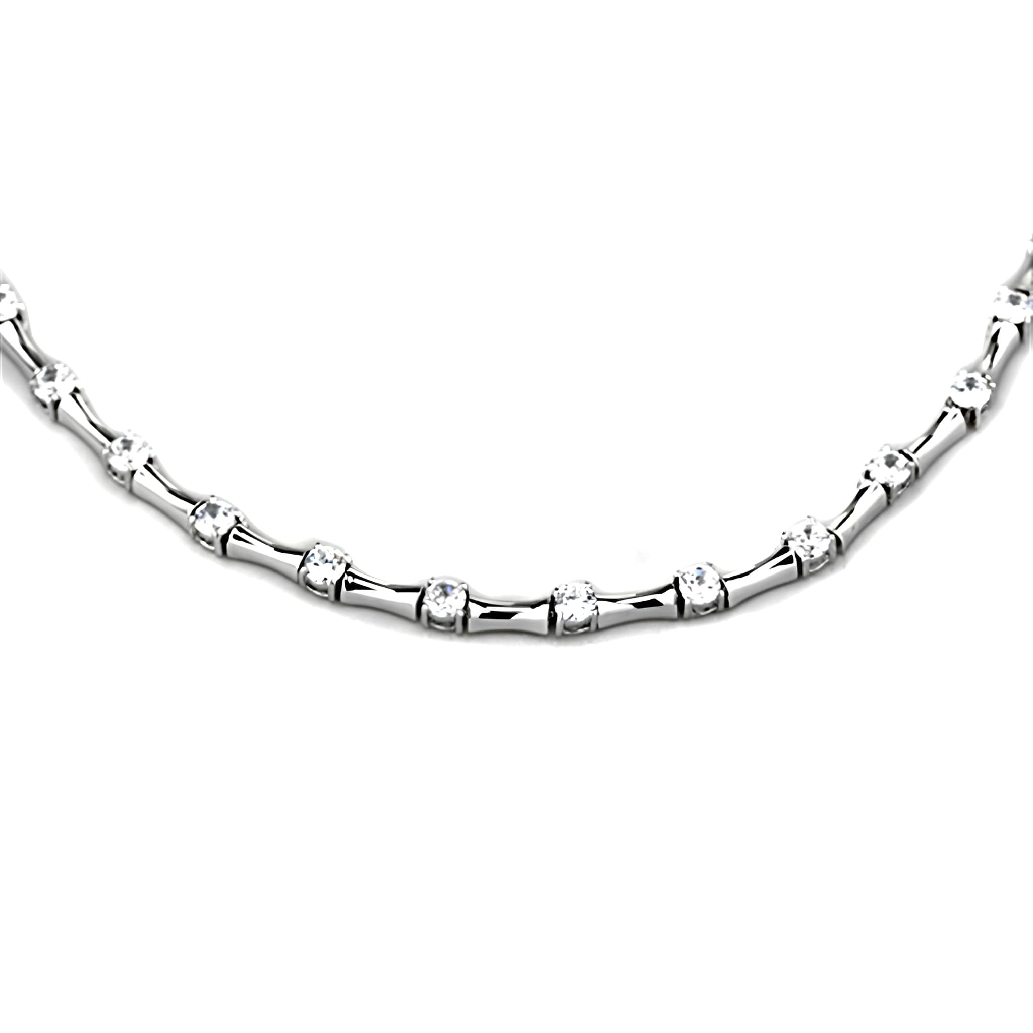 Brass Silver Polished Link Chain Necklace