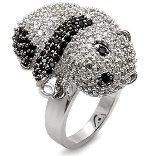 Brass Crystal Puppy Dog Ring | The Stainless Jewelry