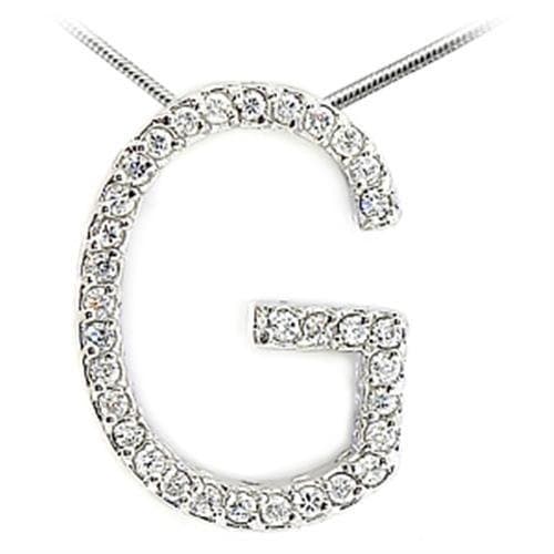 Brass CZ Letter G Pendant | The Stainless Jewelry
