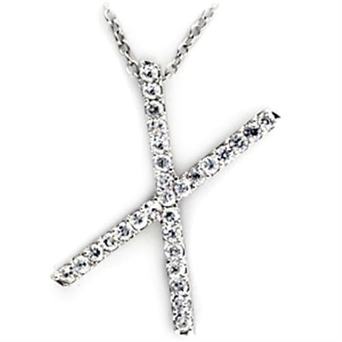 Brass Letter X Initial Pendant Clear | The Stainless Jewelry