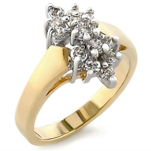 Brass Gold CZ Star Cluster Ring | The Stainless Jewelry