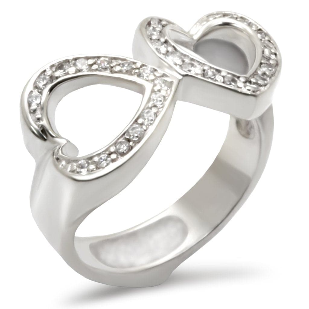 Sterling Silver CZ Infinity Loop Ring | The Stainless Jewelry