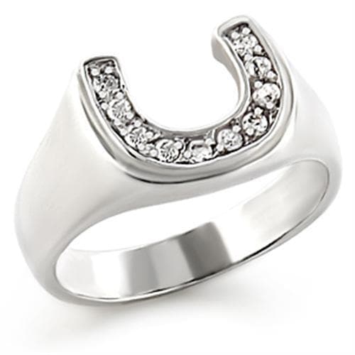 Sterling Silver CZ Horseshoe Ring | The Stainless Jewelry