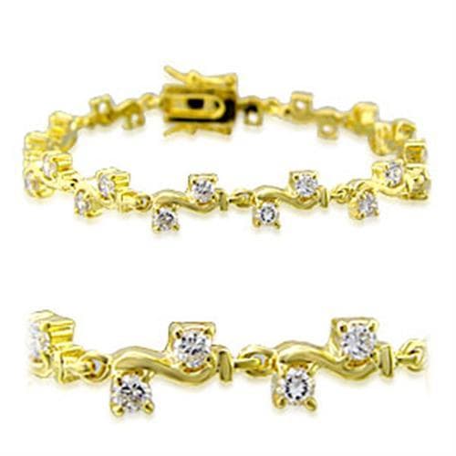Brass Gold CZ Cross Flower Link Ring | The Stainless Jewelry