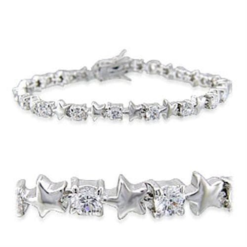 Brass CZ Star Link Tennis Bracelet | The Stainless Jewelry