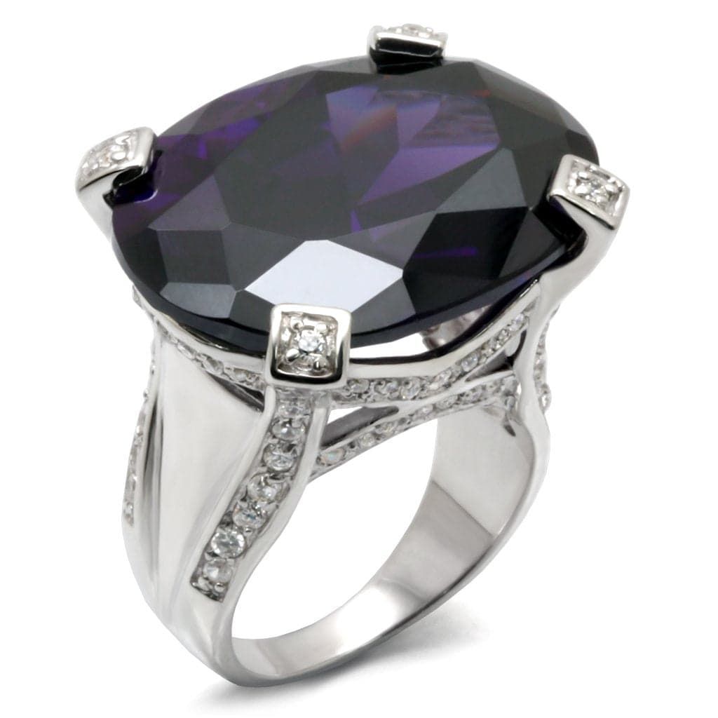 Sterling Silver Black CZ Band Ring | The Stainless Jewelry