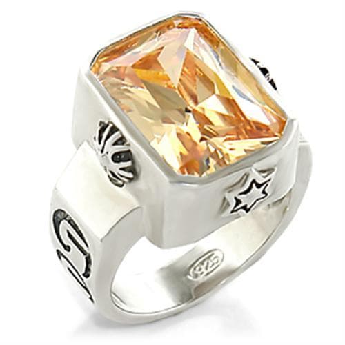 Sterling Silver Pink CZ Band Ring | The Stainless Jewelry