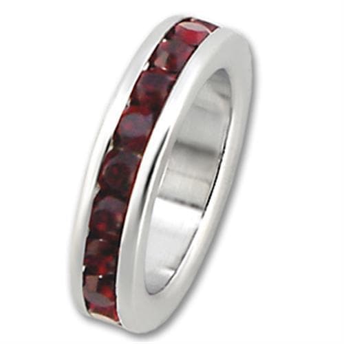 Sterling SilverRed Garnet CZ Eternity Ring