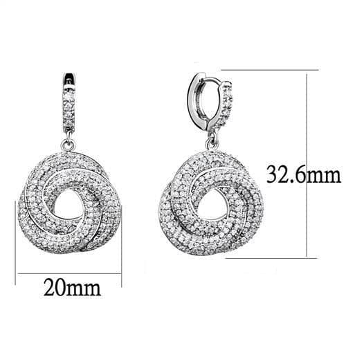 Brass CZ Interlocking Circle Drop Set | The Stainless Jewelry