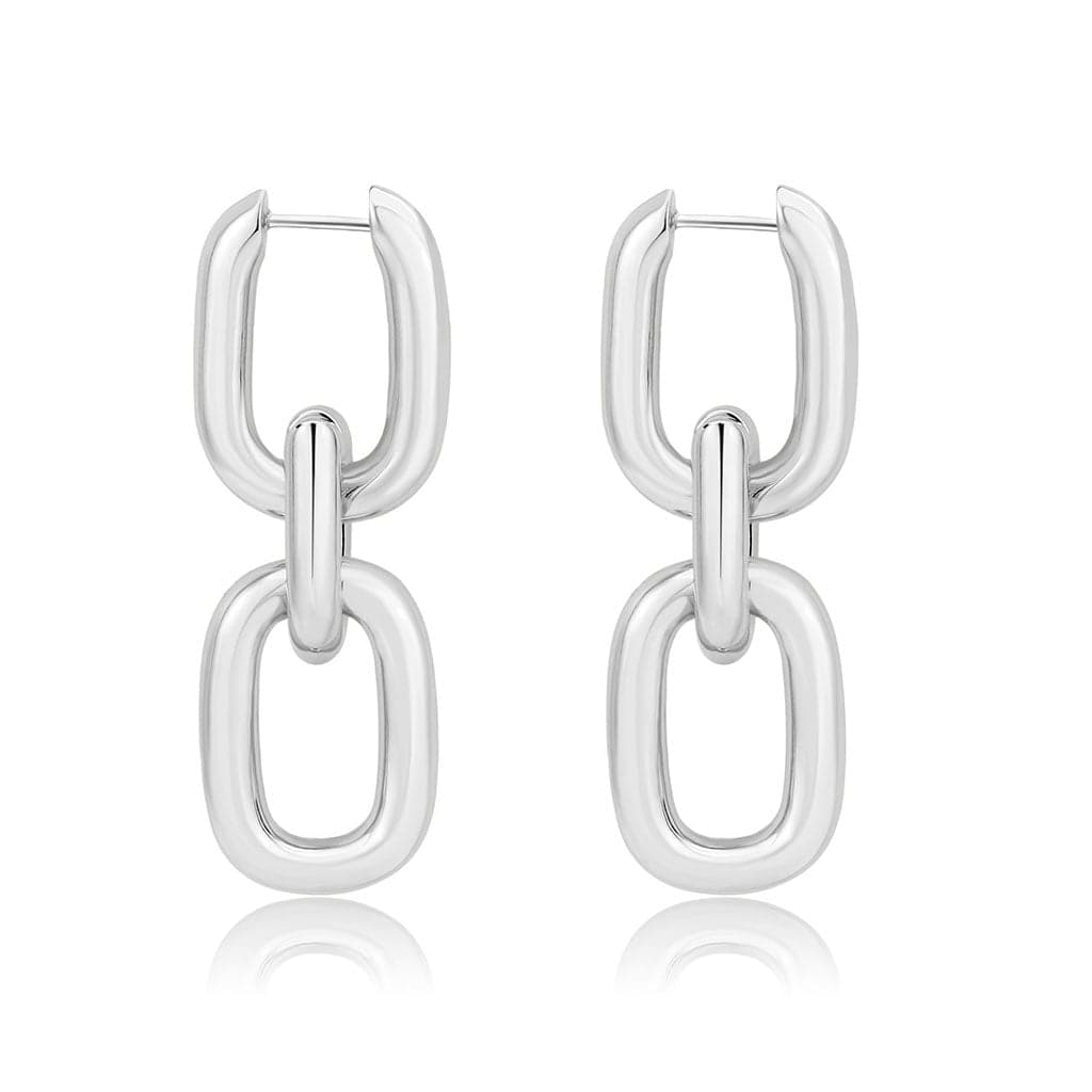 Brass Polished Chain Link Drop Ring | The Stainless Jewelry