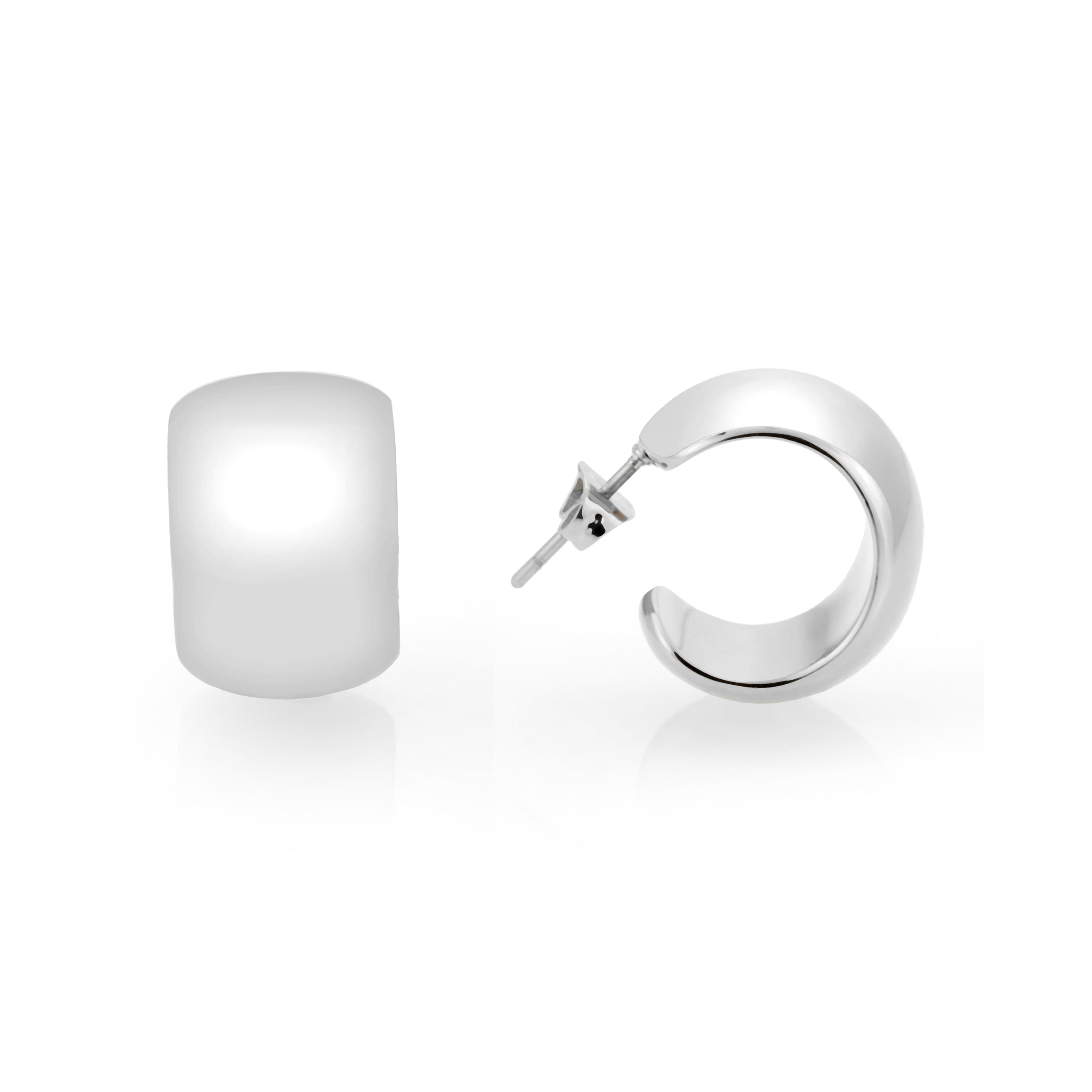 Brass Polished Wide Huggie Ring | The Stainless Jewelry