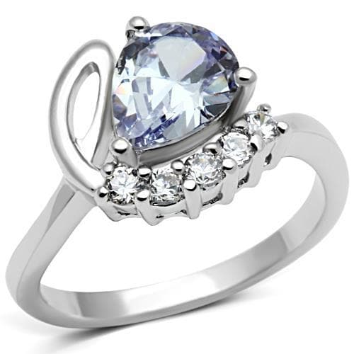 Brass Lavender Pear CZ Twist Band Ring | The Stainless Jewelry