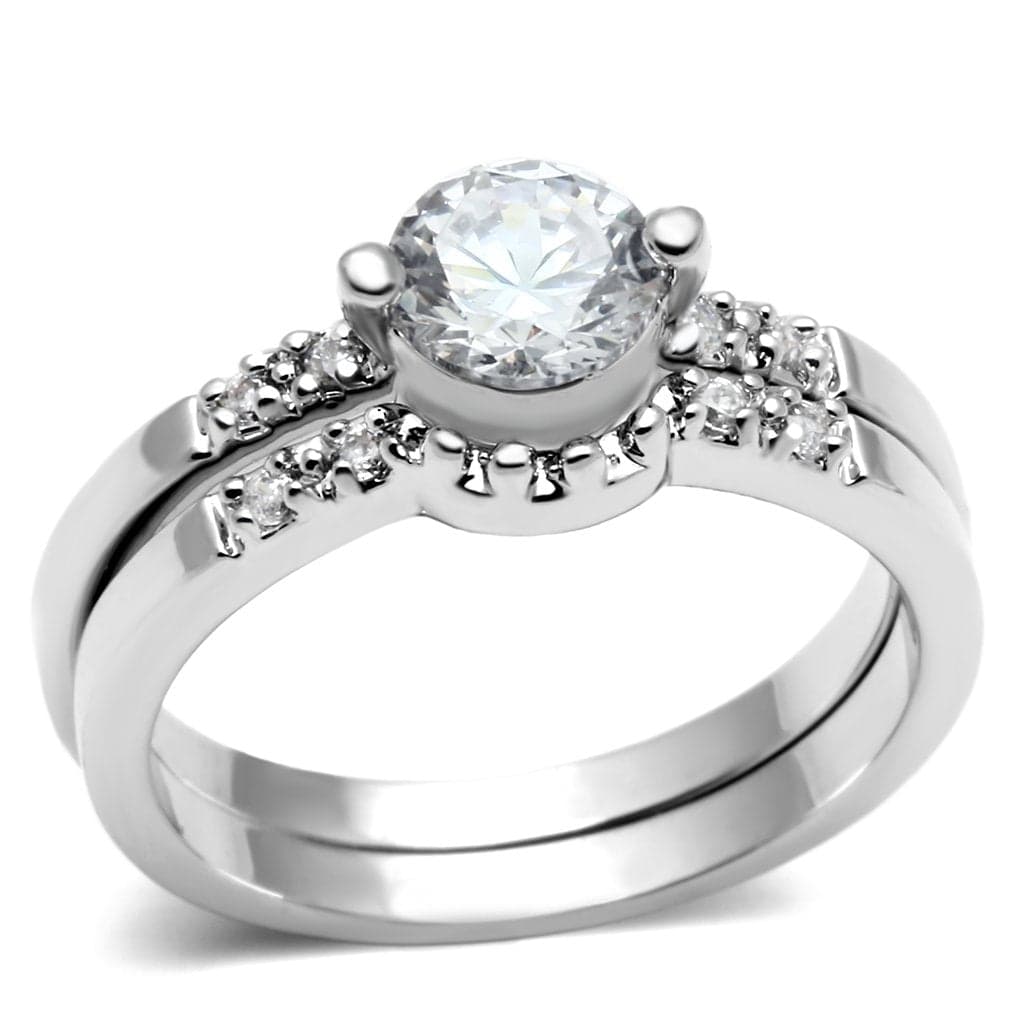 Brass Halo Pavé Bridal Ring | The Stainless Jewelry