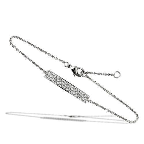 Brass CZ Pavé Bar Chain Bracelet | The Stainless Jewelry