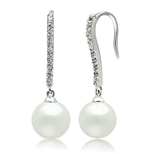 Brass Pearl Drop Earrings | The Stainless Jewelry