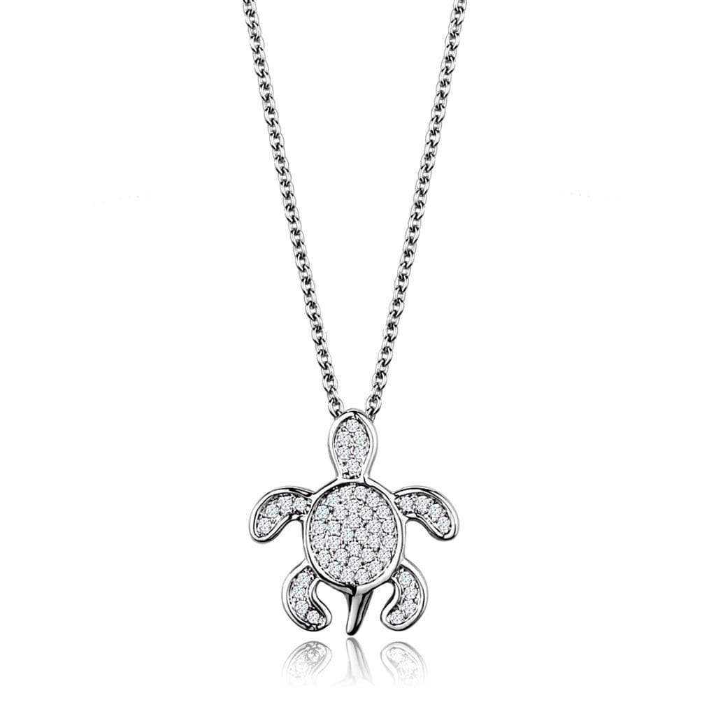 Brass CZ Turtle Pendant | The Stainless Jewelry