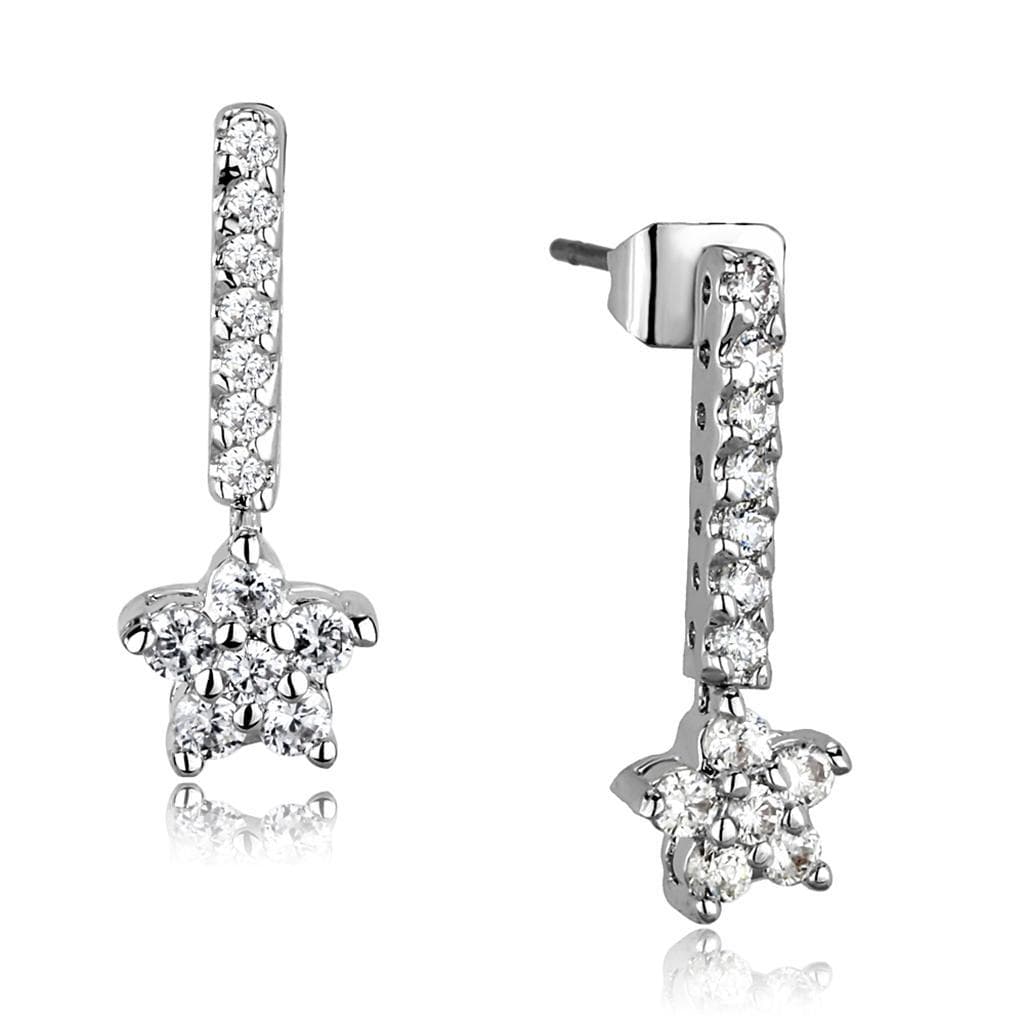 Brass CZ Star Drop Bar Ring | The Stainless Jewelry