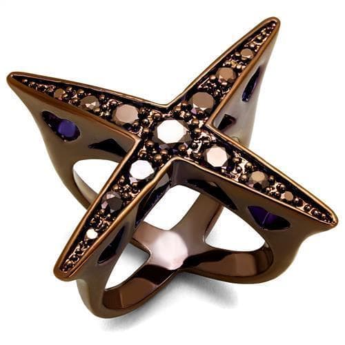 Brass Brown Star Ring | The Stainless Jewelry