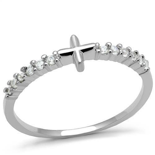 Brass CZ Cross Ring | The Stainless Jewelry