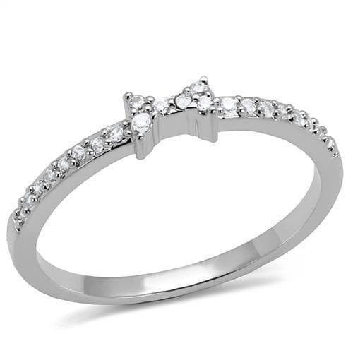 Brass CZ Curved Bar Smile Ring | The Stainless Jewelry
