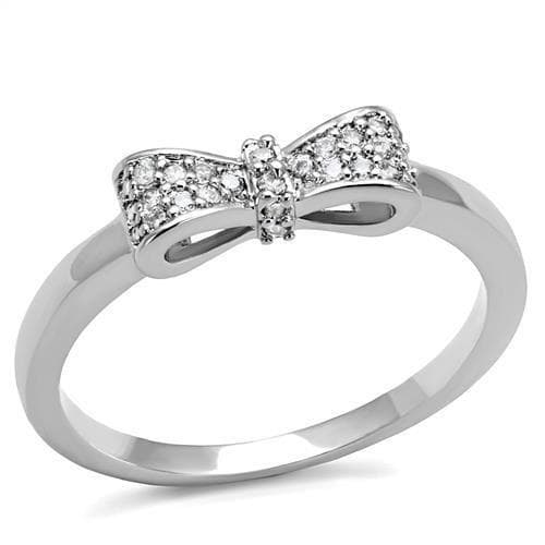 Brass CZ Bow Pavé Ring | The Stainless Jewelry