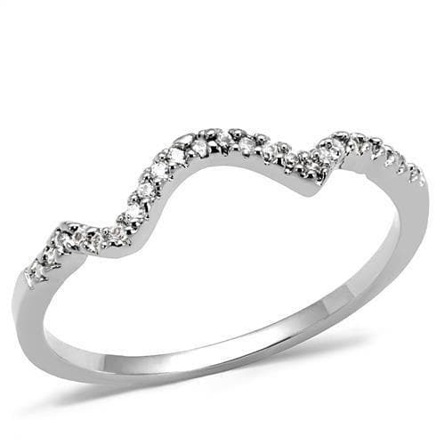 Brass CZ Wave Pavé Ring | The Stainless Jewelry