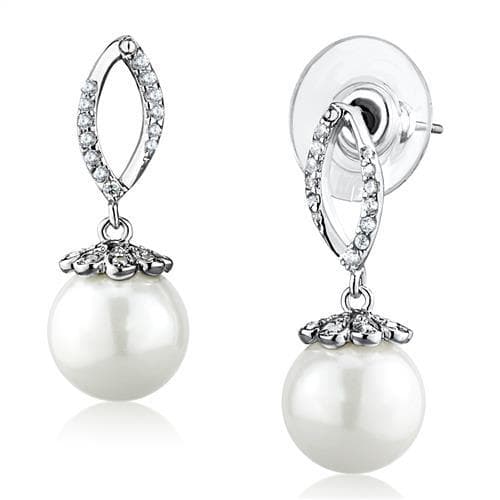 Brass CZ Marquise Pearl Drop Hook Ring | The Stainless Jewelry