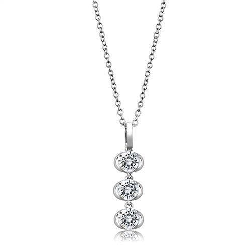 Sterling Silver Triple Round Drop Pendant | The Stainless Jewelry
