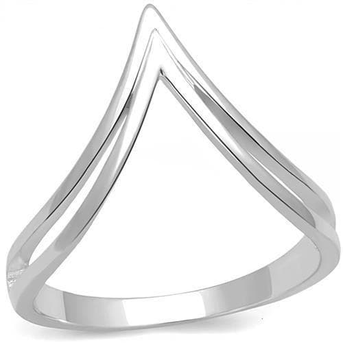 Sterling SilverOpen Chevron V-Shape Wishbone Ring
