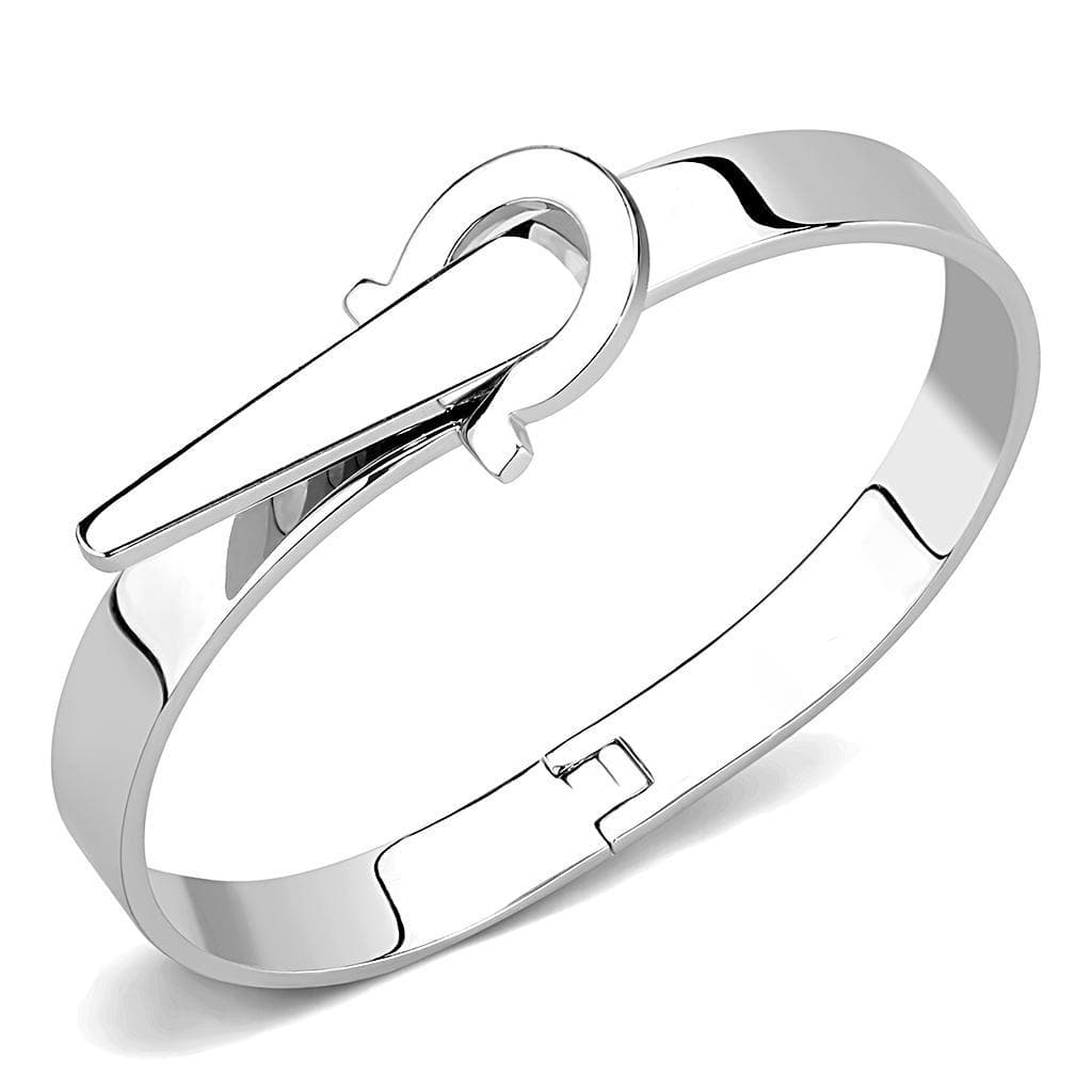 Brass Polished Buckle Clasp Bangle Bracelet