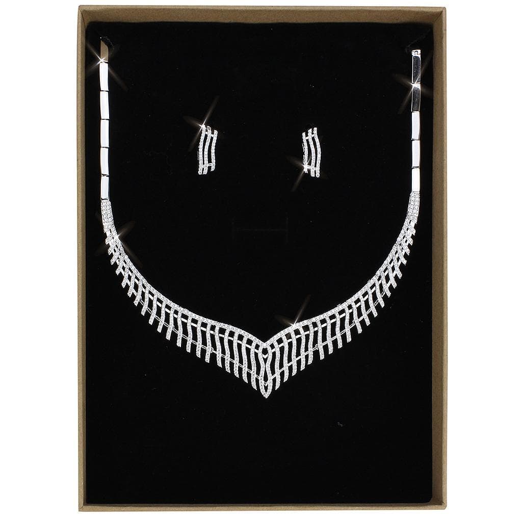 Brass CZ V-Shape Fringe Collar Set Ring | The Stainless Jewelry