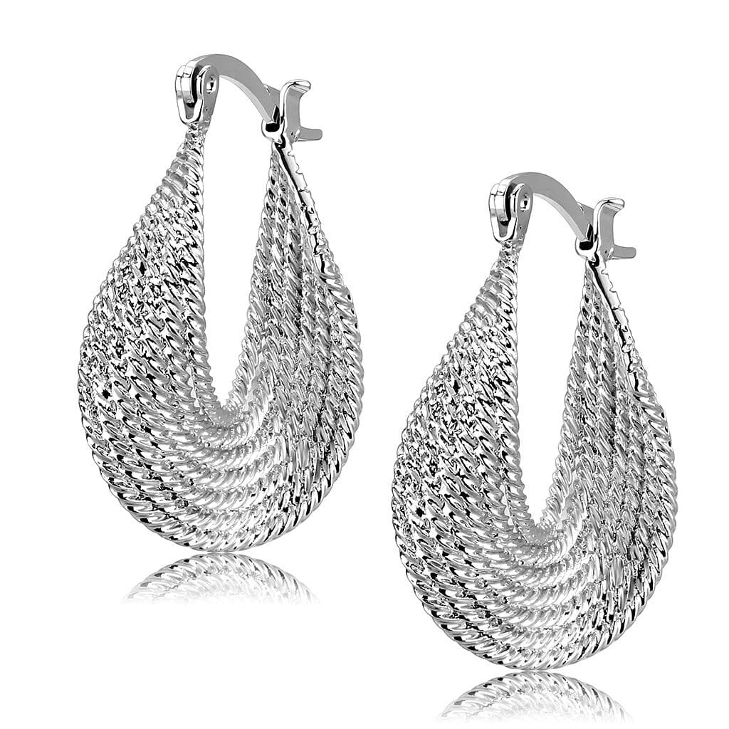 Brass Textured Woven Mesh Hoop Earrings | The Stainless Jewelry
