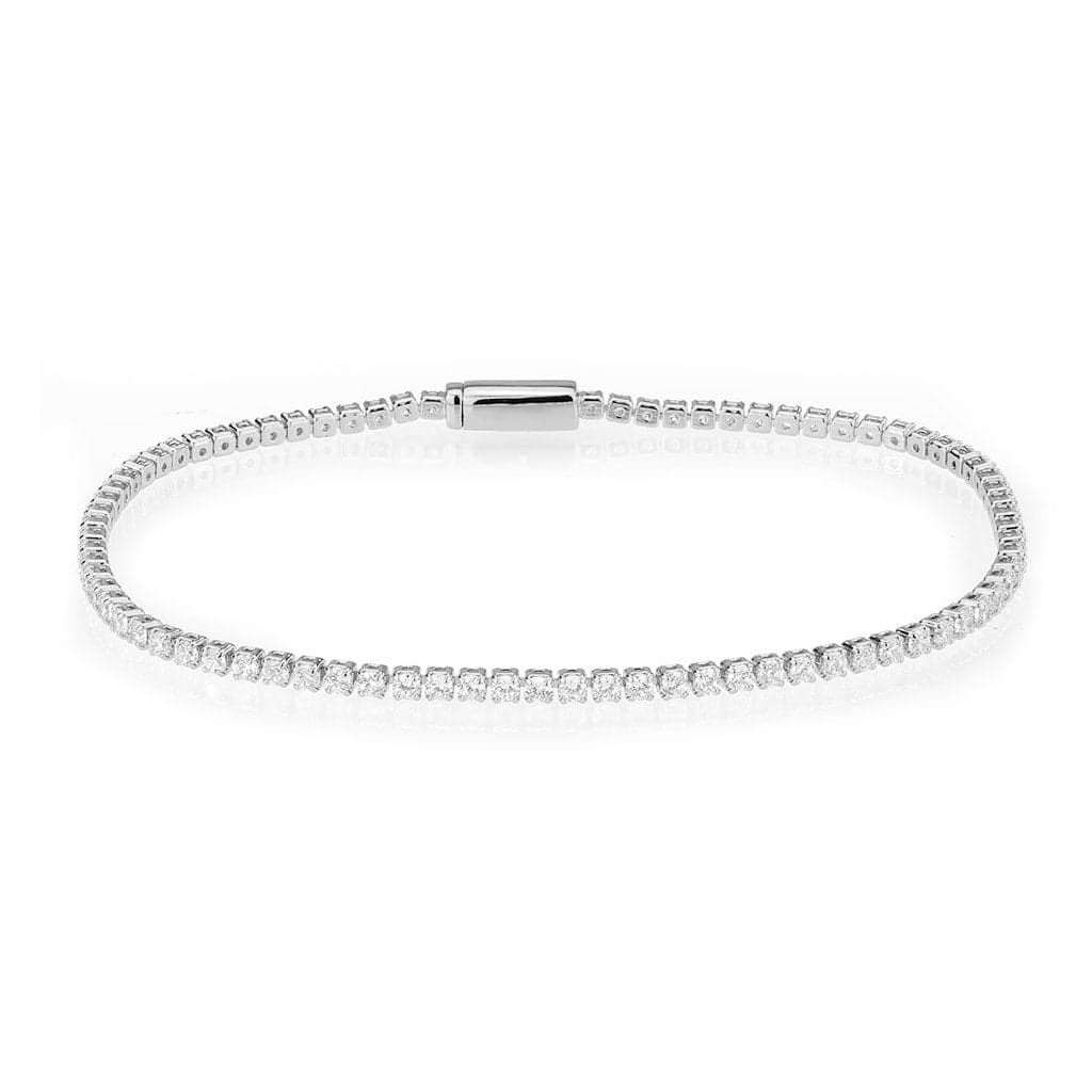 Brass CZ Round Tennis Magnetic Bracelet | The Stainless Jewelry