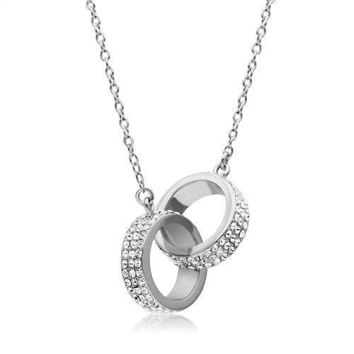 Brass CZ Pave Interlocking Circle Pendant | The Stainless Jewelry