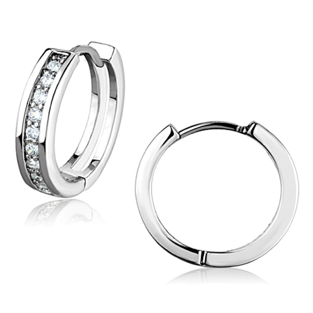 Brass Polished Plain Huggie Hoop Earrings | The Stainless Jewelry