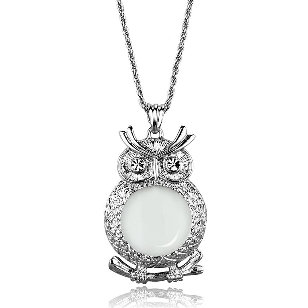 Brass Owl Magnifying C Pendant | The Stainless Jewelry