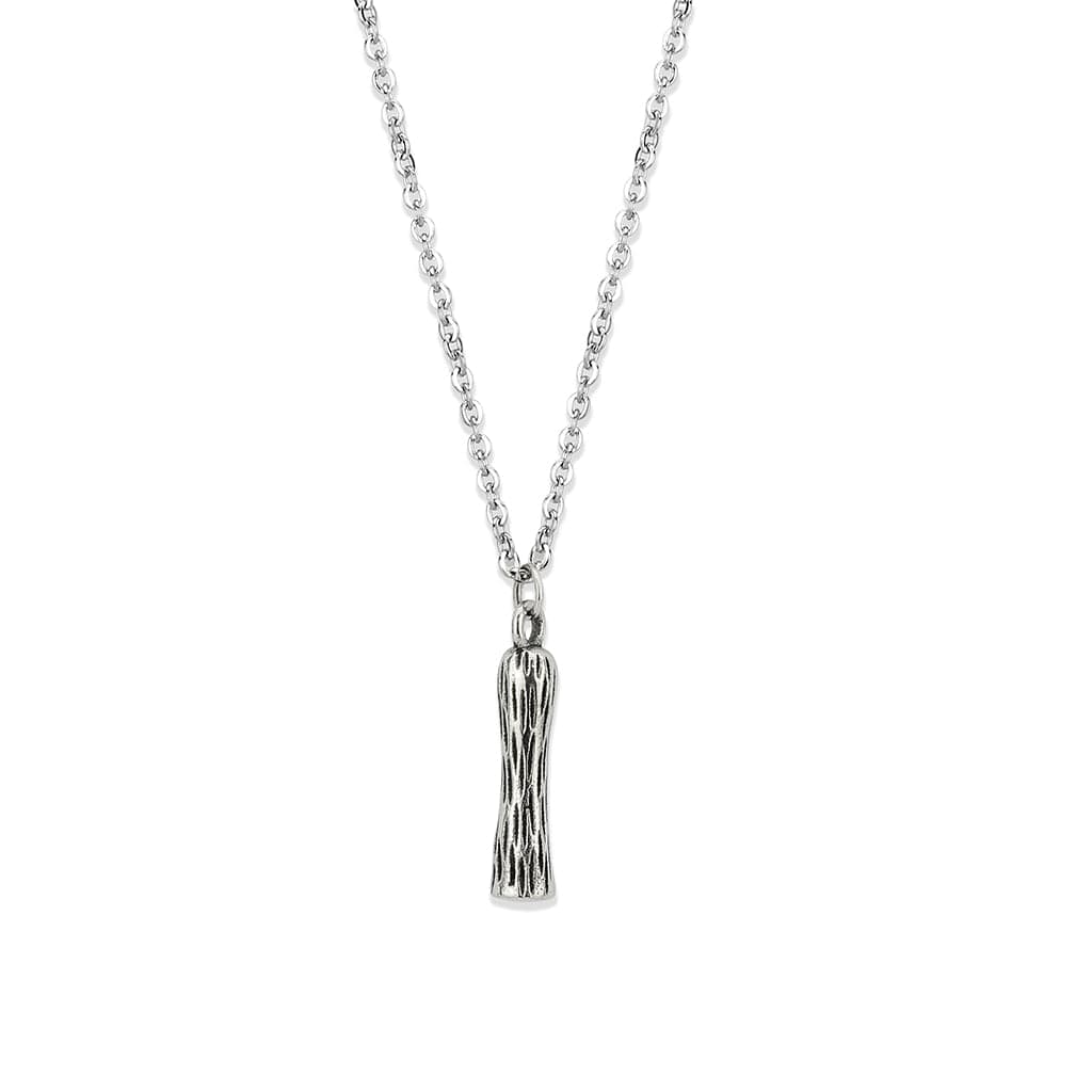 Stainless Steel Silver Bamboo Letter I Pendant Chain Pendant
