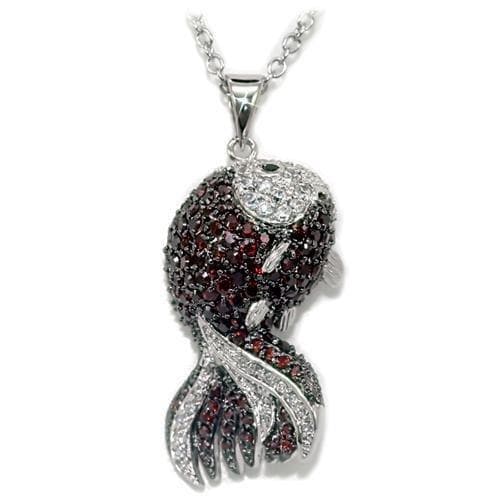 Brass Silver CZ Pave Parrot Bird Figure Pendant